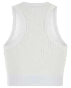 Women's Paris Tank Top White Cotton Elastane Sweater