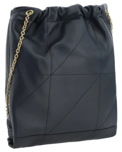 Women's Pochon Bucket Bag Nero Lamb Ovis Aries Shoulder Black