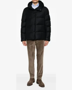 Women's Quilted Hooded Coat Aw23 M Black