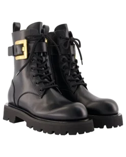 Women's Ranger Anthem Ankle Boots Leather Black Calfskin Shoes Ankle-boots