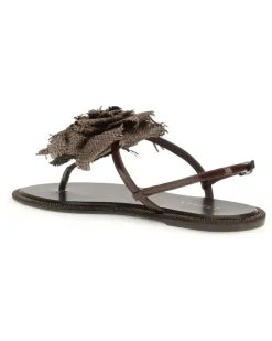Women's Rose Sandals Fondente Calf Leather Bos Taurus Brown