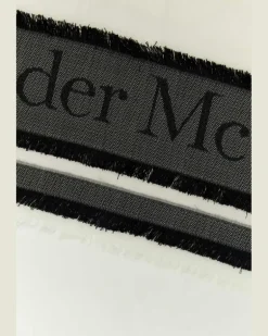 Women's Scarf Ivory Wool Polyester Silk