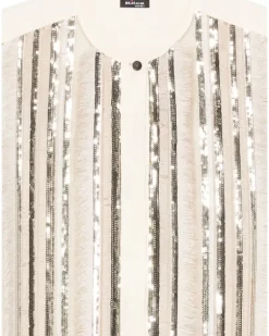 Women's Sequin-Embellishment Top Ss26 W Cream