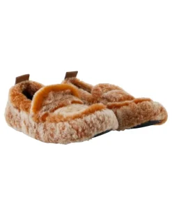 Women's Shearling Ballet Flat Orange