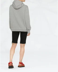Women's Slogan-Print Hoodie Aw22 W Grey