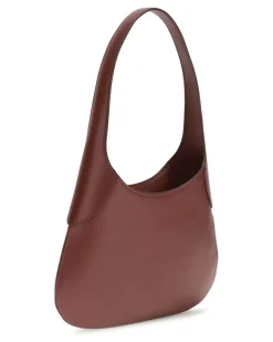 Women's Small Joan Hobo Shoulder Bag Oxblood Calf Leather Bos Taurus Red