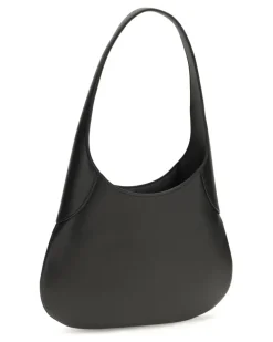 Women's Small Joan Hobo Shoulder Bag Black Calf Leather Bos Taurus