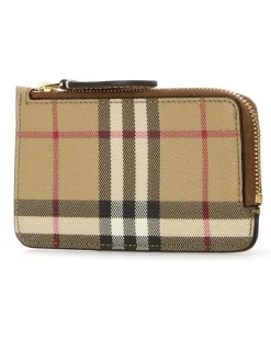 Women's Somerset Card Case Beige Polyurethane Polyester Cotton Wallet
