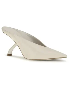 Women's S Sculpted Heel Mules Mascarpone Calf Leather Bos Taurus Sandal Beige