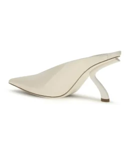 Women's S Sculpted Heel Mules Mascarpone Calf Leather Bos Taurus Sandal Beige