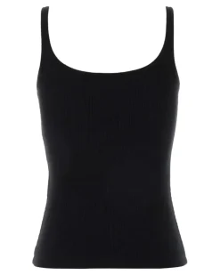 Women's Stamp Tank Top Black Cotton Elastane Sweater
