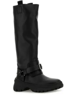 Women's Stomp Boots Black Calf