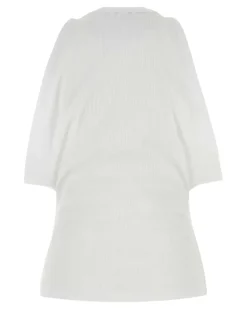 Women's Stretch Cotton Tunic White Elastane Tunics