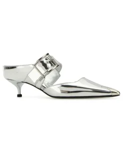 Women's Stringate Pump Silver Leather