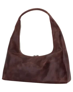 Women's Suede Hobo Shoulder Brown Leather