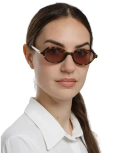 Women's Sunglasses Burgundy-Glossy Havana Plastic Eyewear - Burgundy/glossy Brown