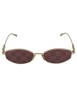 Women's Sunglasses Gg1802s 002 Gold Red 18-145 Metal