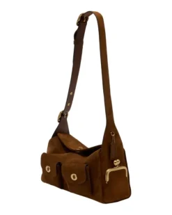 Women's The Originals Turnlock Haversack Shoulder Bag Leather Brown Cowhide Shoulder-hobo-bags