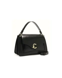 Women's Top Handle Bag Black Calf Split - Top-Handle-Bags
