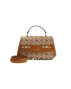 Women's Top Handle Bag Latte Logo Polyester Top-handle-bags Beige