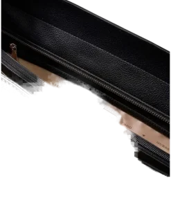 Women's Tote Bag Black Polyurethane - Tote-Bags