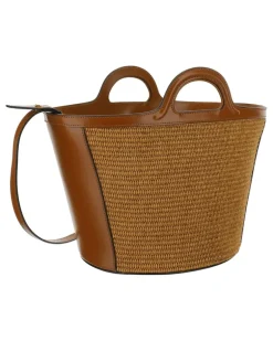 Women's Tropicalia Bucket Bag Raw Sienna Shoulder Brown