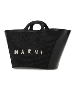 Women's Tropicalia Top Handle Bag Black Body Cotton Polyamidenylon
