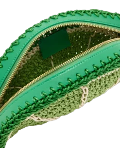 Women's Tropicus Clutch Green Knitted Leather