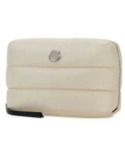 Women's White Fabric Beauty Case 051 Accessory