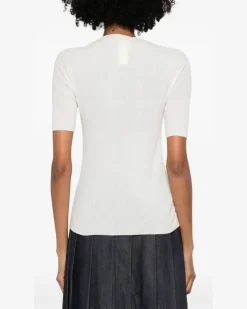 Women's Wool Blend Knitted Top Aw25 W White