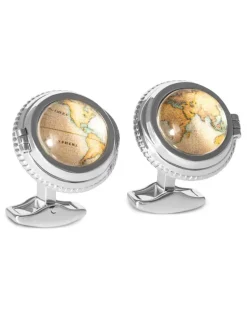 World Porthole Manschettenknöpfe - Silber