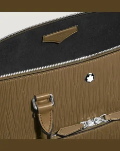 Writing Traveler Handtasche - Sandfarben - Leder - MB220266 - Tragetaschen