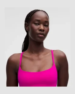 Wunder Train BH mit Racerback-Trägern Leichter Halt A/B-Cups für Frauen – Größe in Pink Flare
