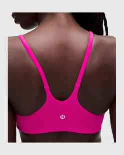 Wunder Train BH mit Racerback-Trägern Leichter Halt A/B-Cups für Frauen – Größe in Pink Flare