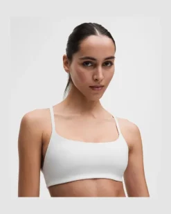 Wunder Train BH mit Racerback-Trägern Leichter Halt A/B-Cups für Frauen – Größe in White