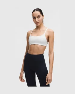 Wunder Train BH mit Racerback-Trägern Leichter Halt A/B-Cups für Frauen – Größe in White