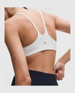Wunder Train BH mit Racerback-Trägern Leichter Halt A/B-Cups für Frauen – Größe in White