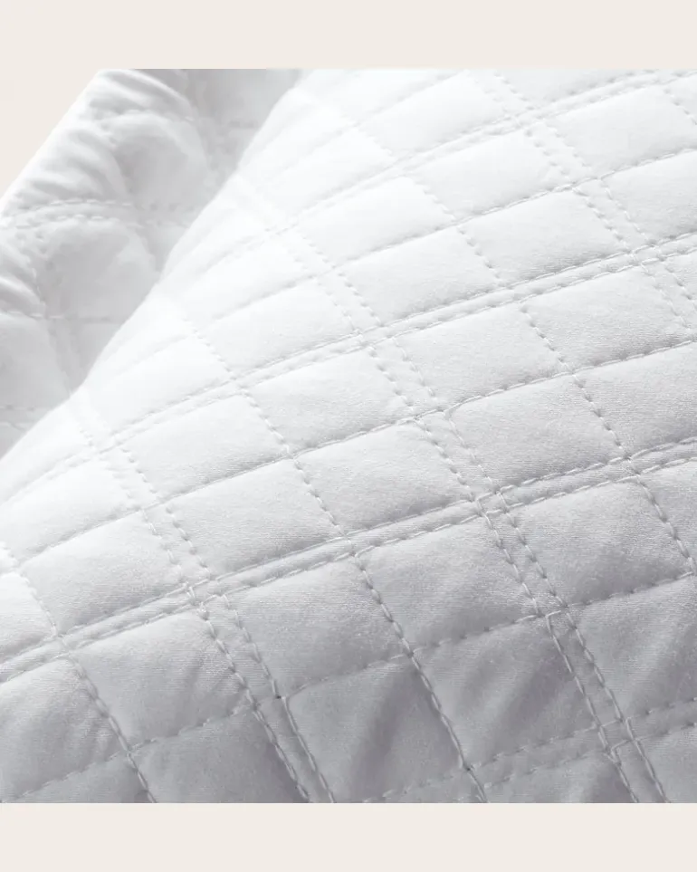 Wurfkissen aus Atlas mit Argyle-Muster White