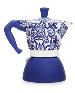 x Bialetti großer Moka Induktionskaffeekocher - Blau