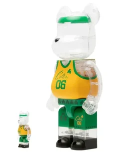 x Bodega x NBA BE@RBRICK 400% und 100% Figuren-Set - Grün