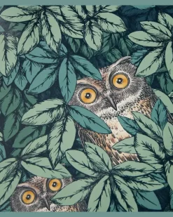 X Cole & Son Tapete Foglie e Civette GrüN