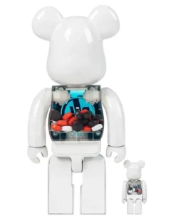 x Public Image Limited Chrome BE@RBRICK 100% und 400% Figuren-Set - Weiß