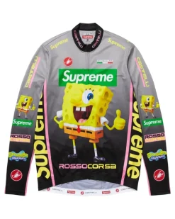 x SpongeBob SquarePants x Castelli® Radleroberteil mit Print - Schwarz