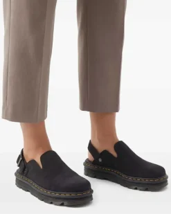 Zebzag Mules aus Wildleder - Schwarz