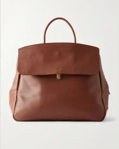 Zoom Full-Grain Leather Weekend Bag Brown