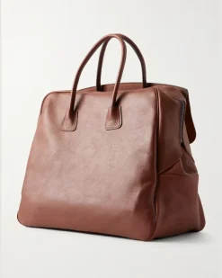Zoom Full-Grain Leather Weekend Bag Brown