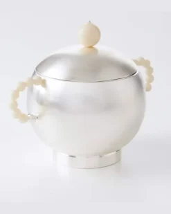 Zuckerdose Perlina Silber