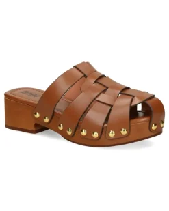 Zue Clogs mit Nieten - Braun