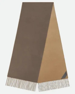 Zweifarbiger Kaschmirschal-Beige - Herren