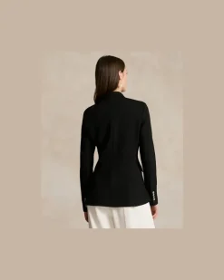 Zweireihiger Jerseyblazer Black